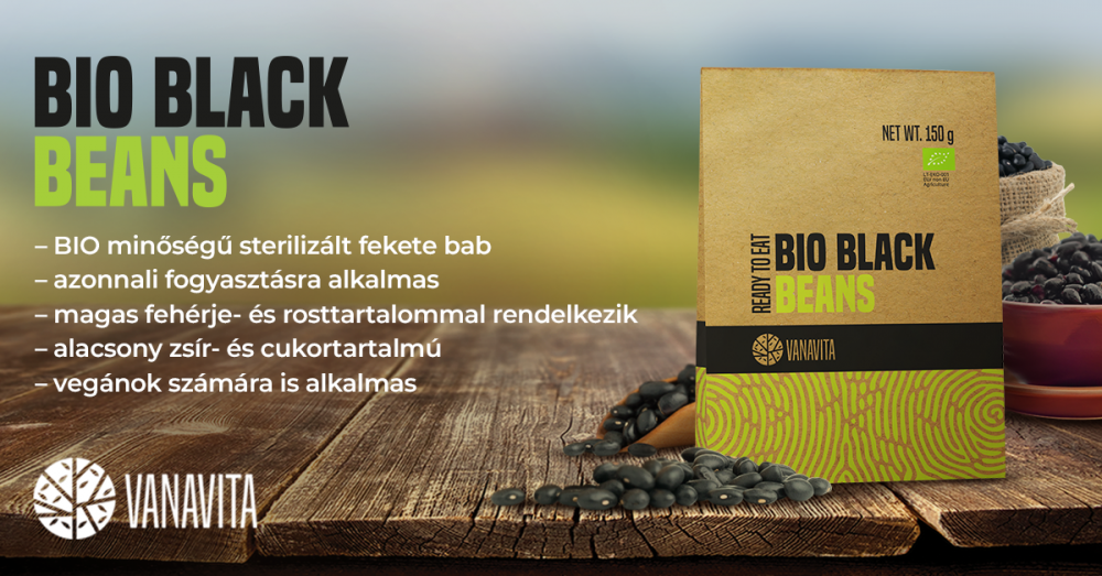 BIO Fekete bab – Ready to Eat - VanaVita