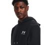 Essential Fleece Black férfi kapucnis pulóver - Under Armour