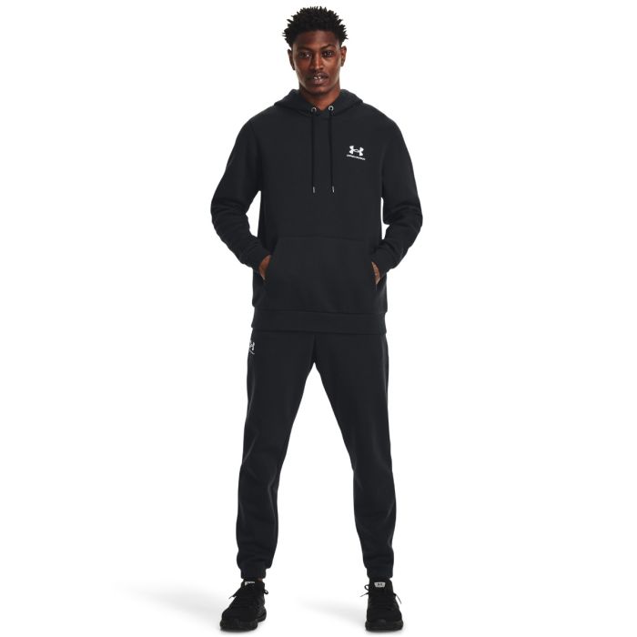 Essential Fleece Black férfi kapucnis pulóver - Under Armour