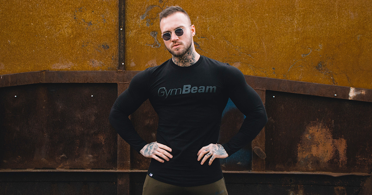 Long Sleeve T-shirt Leisure Black póló - GymBeam